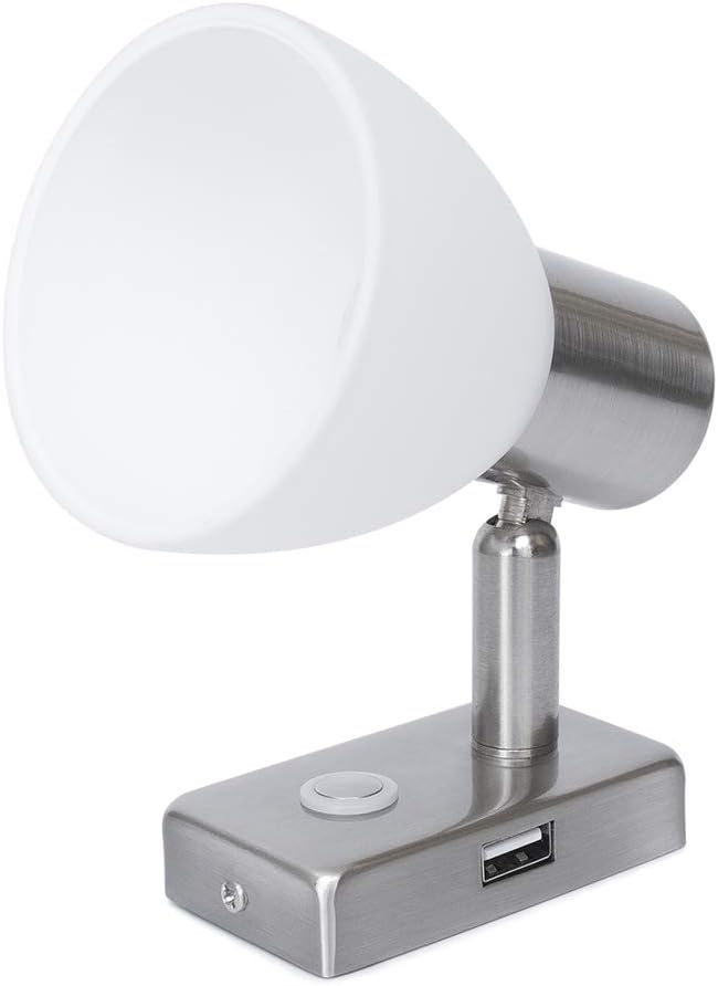 12V LED RV Interior Reading Light 3W with USB Port Dimmable Touch Switch Warm Two Pack R63492