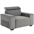 Brown Single Sofa with Side Pockets R734245