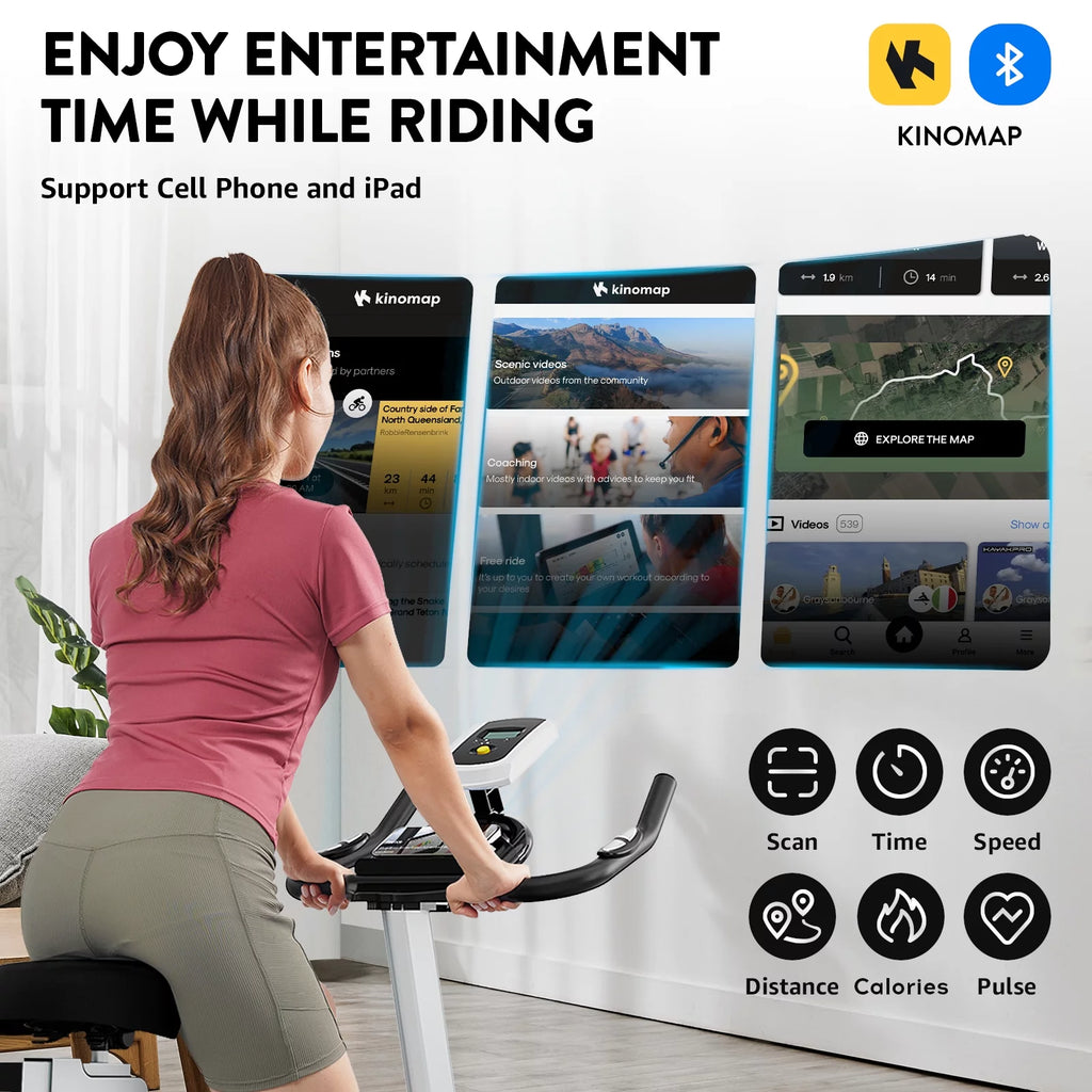 Indoor Cycling Bike Magnetic Stationary Exercise Bike 40lbs Flywheel L28707