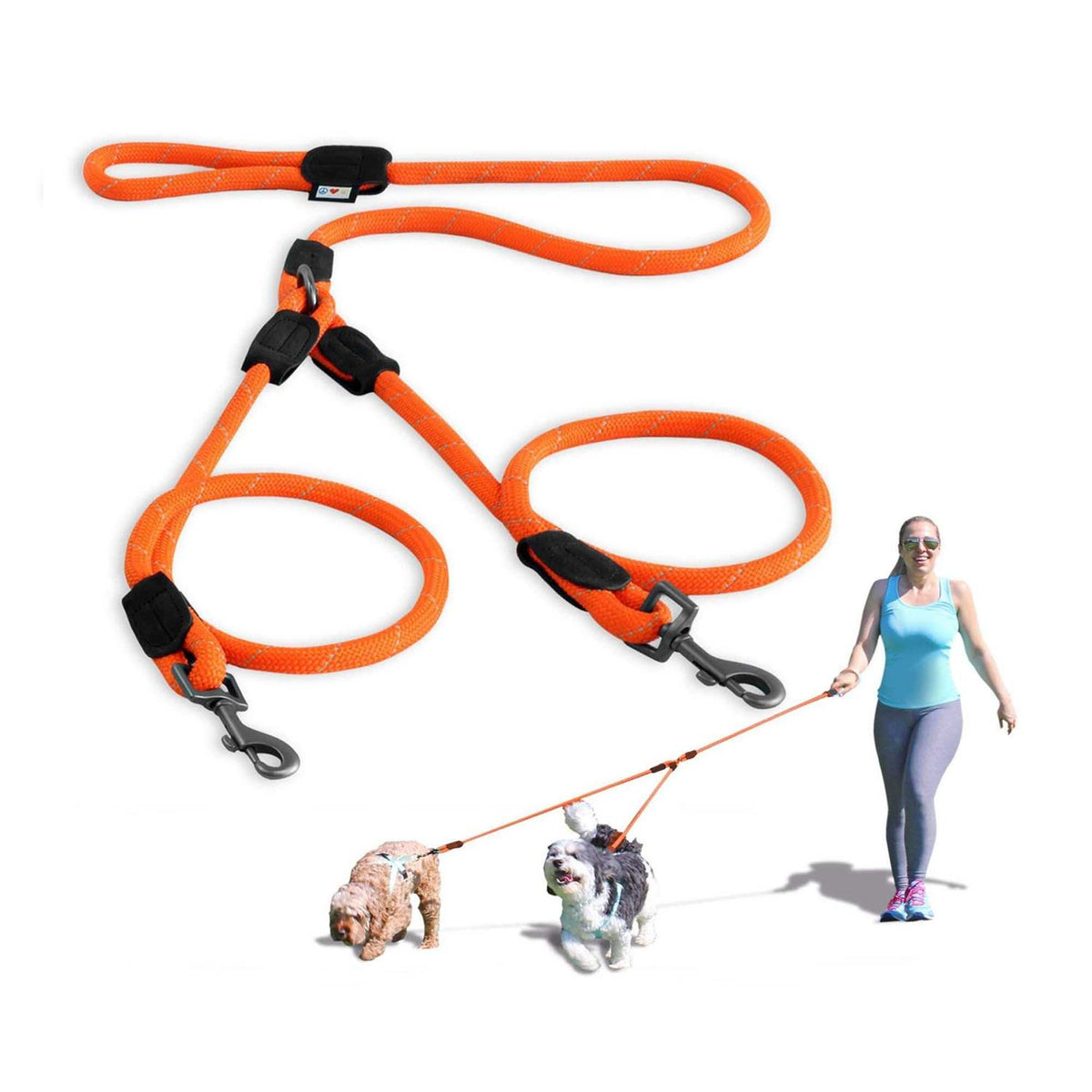 2 Reflective Rope Dog Leash R355354