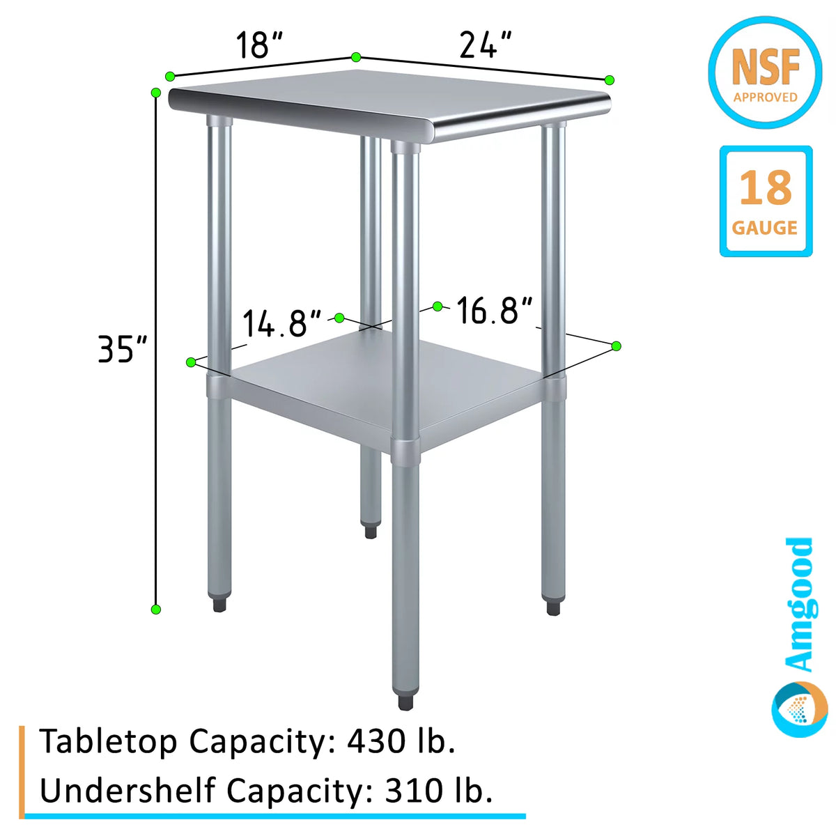 Stainless Steel Work Table with Undershelf A3419