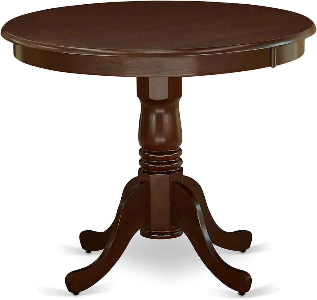 3 Piece Dinette Set with Round Table and 2 Faux Leather Chairs F21723