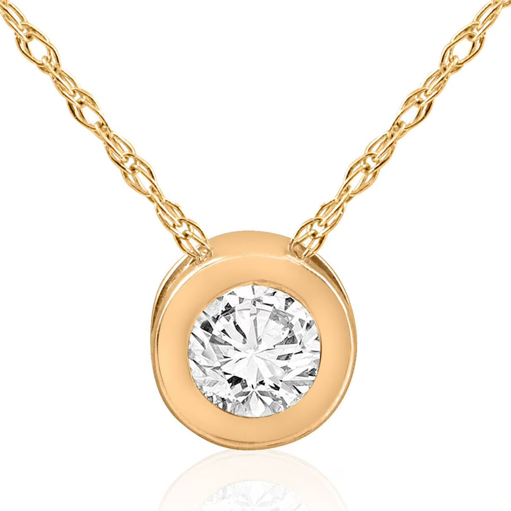 14k Yellow Gold Diamond Pendant B3185
