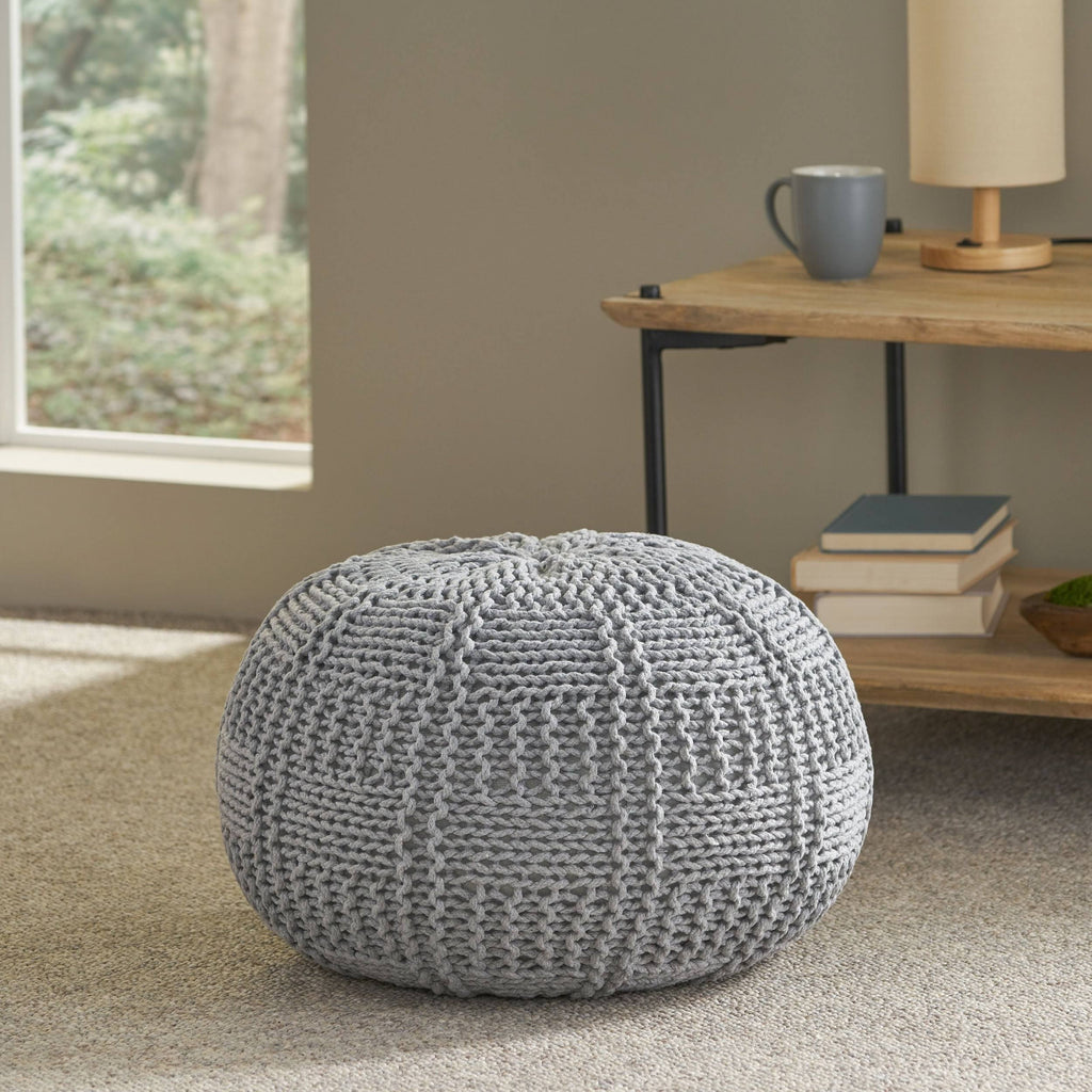 Gray Pouf L4169