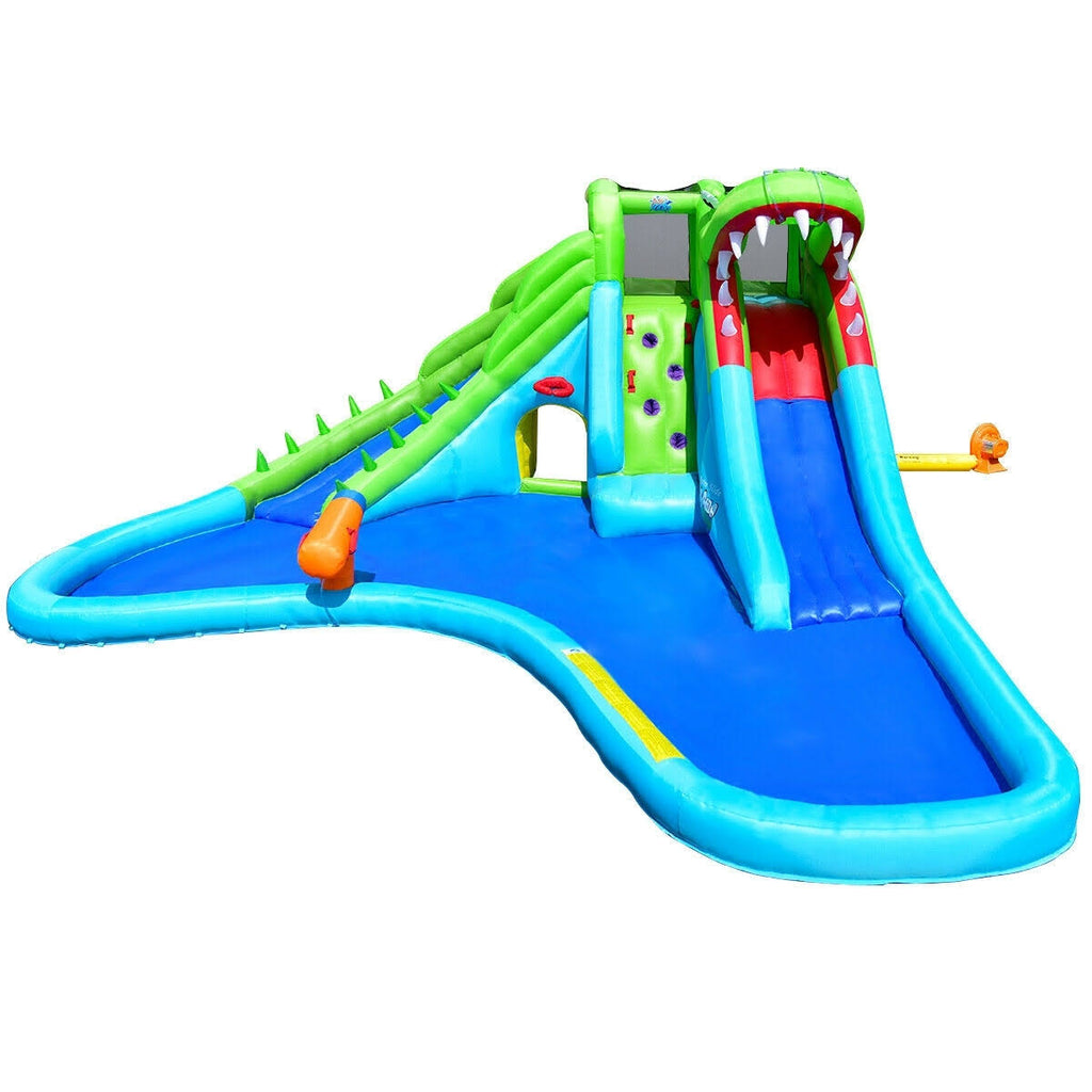 Crocodile Inflatable Water Slide Climbing Wall Bounce House M265114