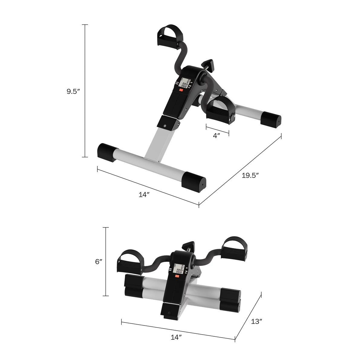 Under Desk Bike Pedal Exerciser with Calorie Tracker and Adjustable Resistance Z43680