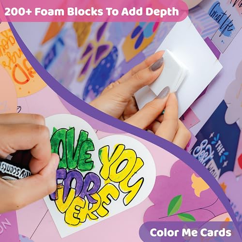 DIY Wall Collage Kit with Glitter Crafts, 1350 PCS S11489