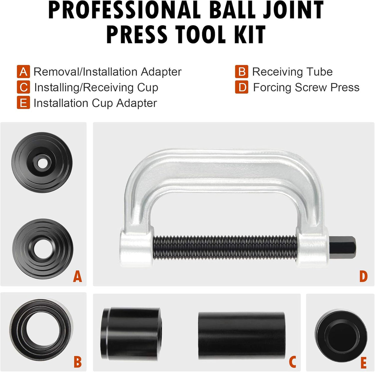 Ball Joint Press & U Joint Removal Tool Kit with 4wd Adapters, Pack of 2 W3755