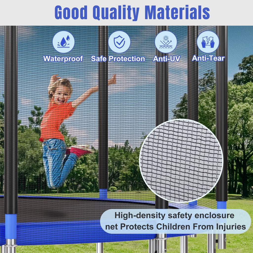 16FT Trampoline with Enclosure, Ladder, Basketball Hoop X1262