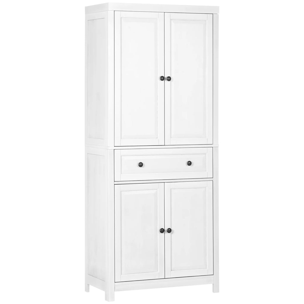 White Pinewood Kitchen Pantry Storage Cabinet G9014