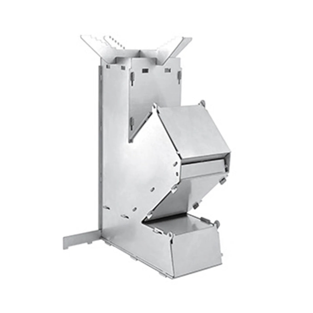 Outdoor Collapsible Wood Burning Detachable Portable Stainless Steel Rocket Camp Tent N797414