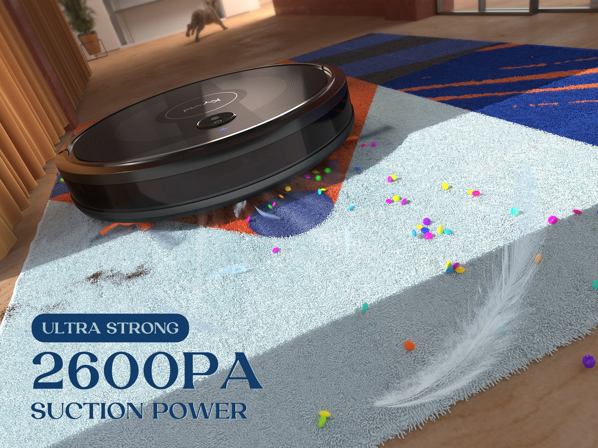 Robot Vacuum Cleaner with Mapping Technology, 2600Pa, 150 mins Runtime, Ultra-Slim T30317