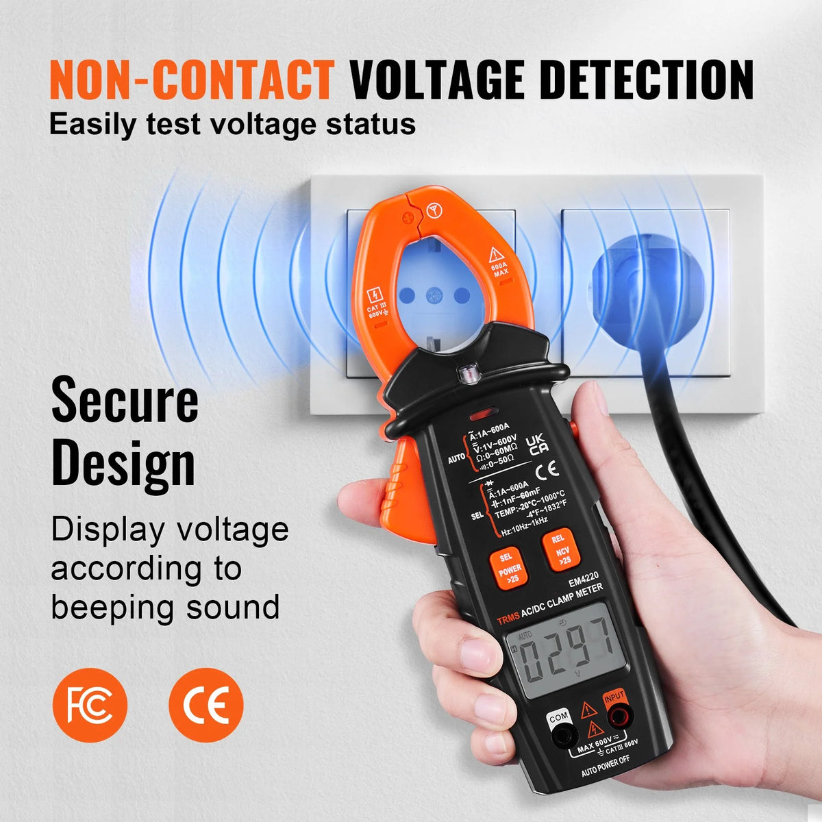 6000 Counts True RMS Digital Clamp Meter Q824
