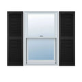 Black Vinyl Open Louver Shutters J76588