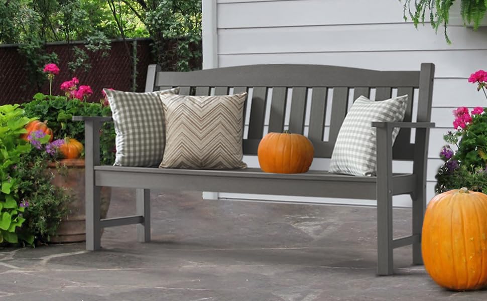 2-Person All-Weather Poly Lumber Outdoor Bench M127935