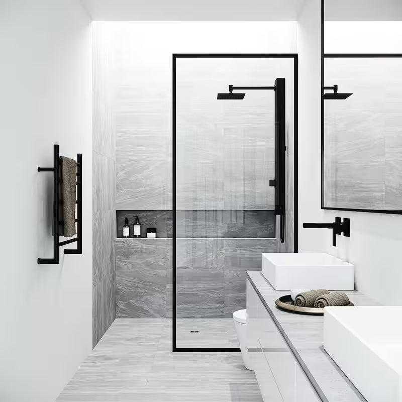 Matte Black 2-Jet Shower Panel System with Hand Shower Wand M131847