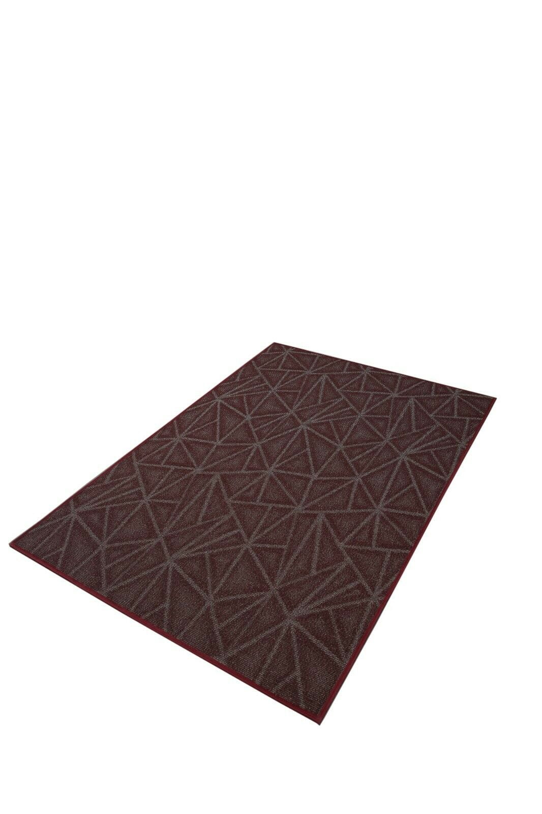 Burgundy 12' Round Solid Color Indoor/Outdoor Rug N9357