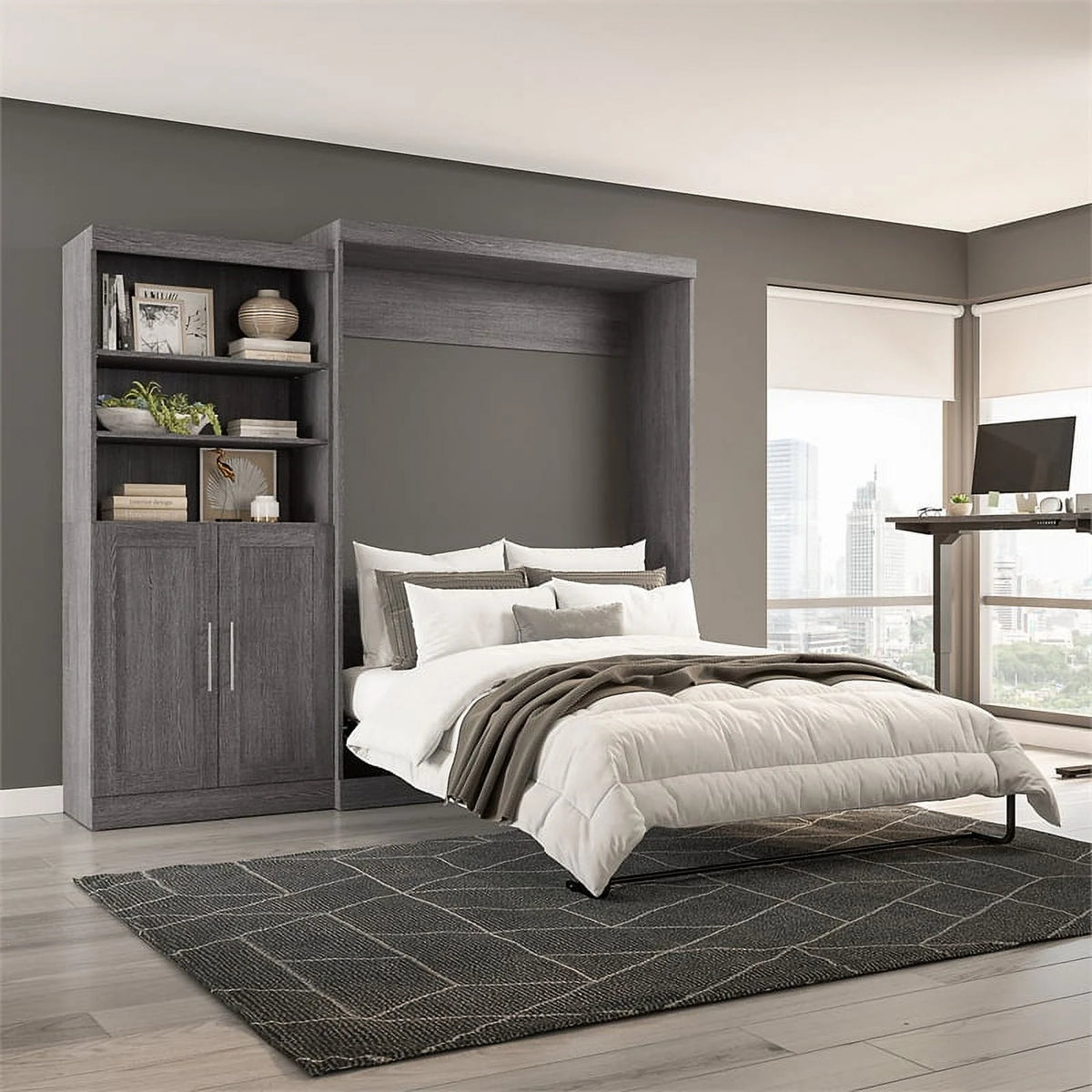 Queen Murphy Bed & Closet Organizer D2849