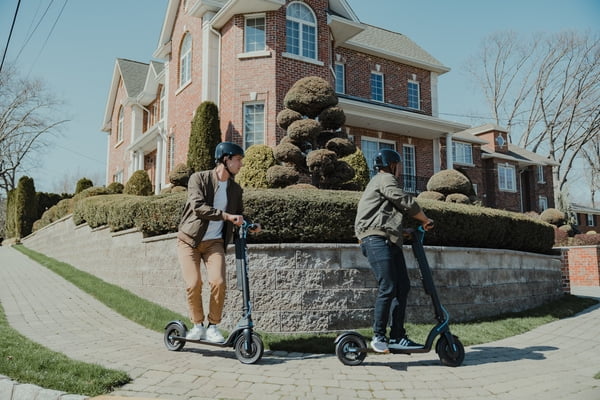 Electric Scooter with LED Headlights, 15 MPH Max Speed, 220 lbs Max Weight, Black K84723