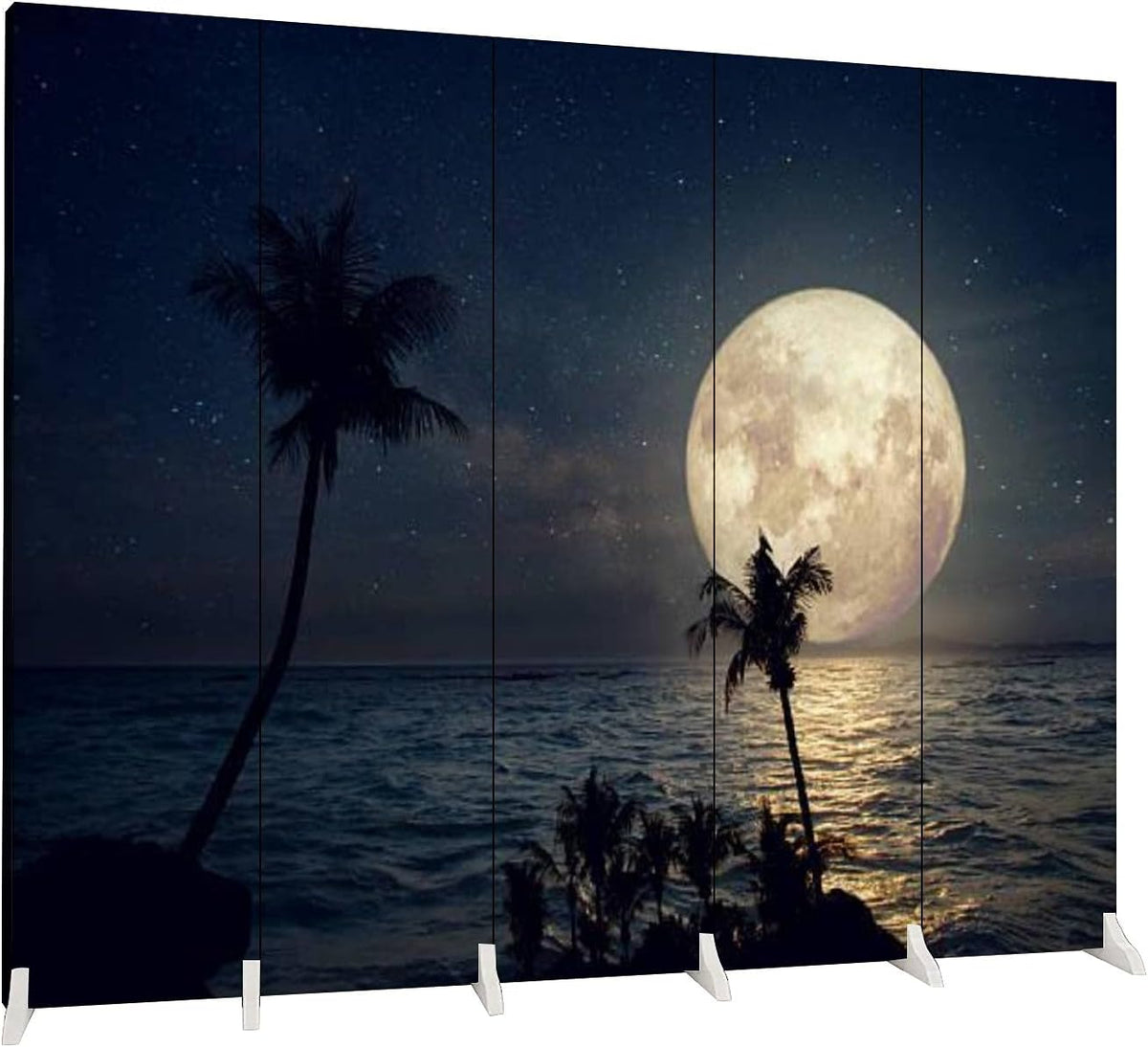6 Panels Folding Canvas Screen Divider A5588