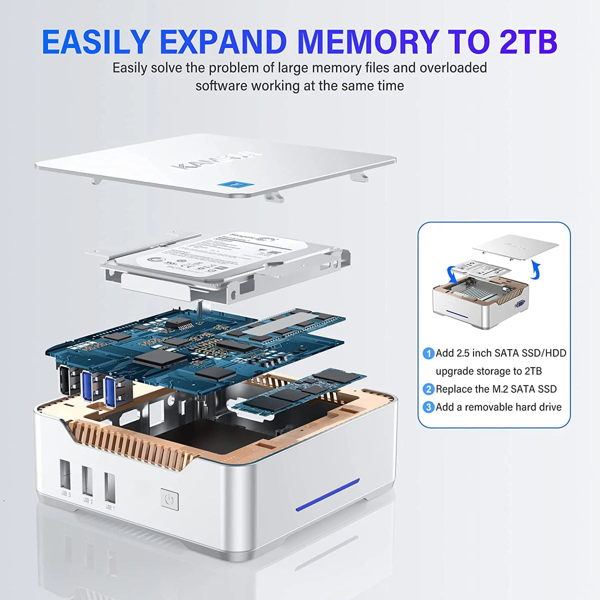Mini PC 16GB 512GB Windows 11 Pro F363