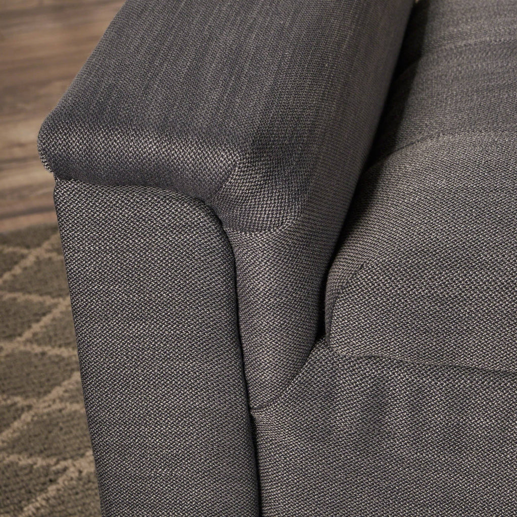Tufted Fabric Armed Storage Ottoman Bench D93099