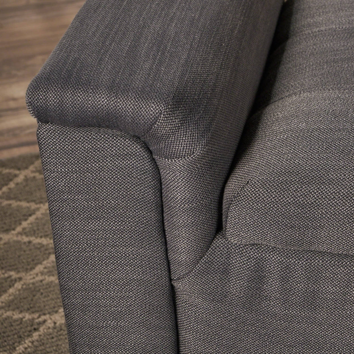 Tufted Fabric Armed Storage Ottoman Bench D93099