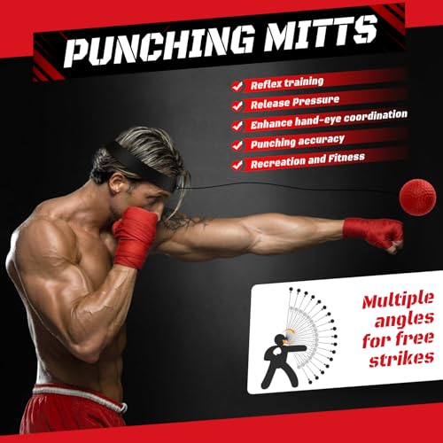 4-in-1 Kids Boxing Gloves and Punching Mitts Set with Hand Wraps V26068
