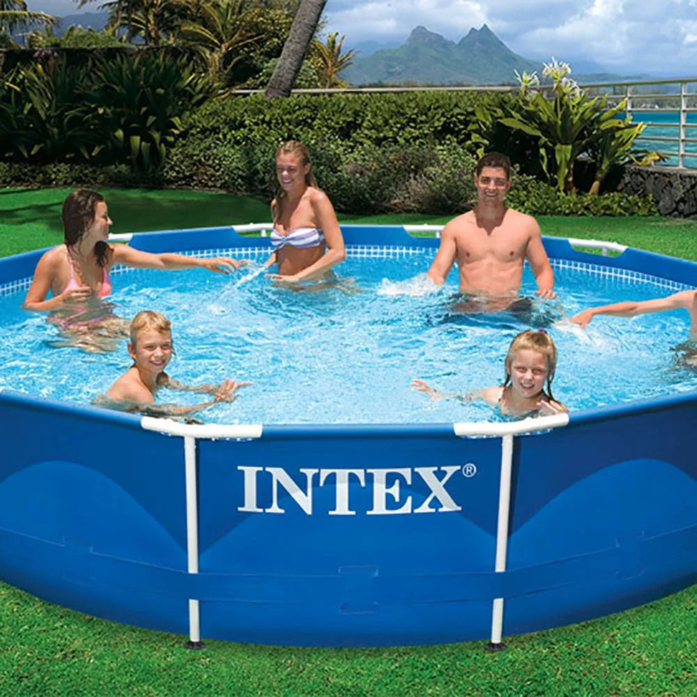 12'x30 Metal Frame Swimming Pool with Filter Pump S6547