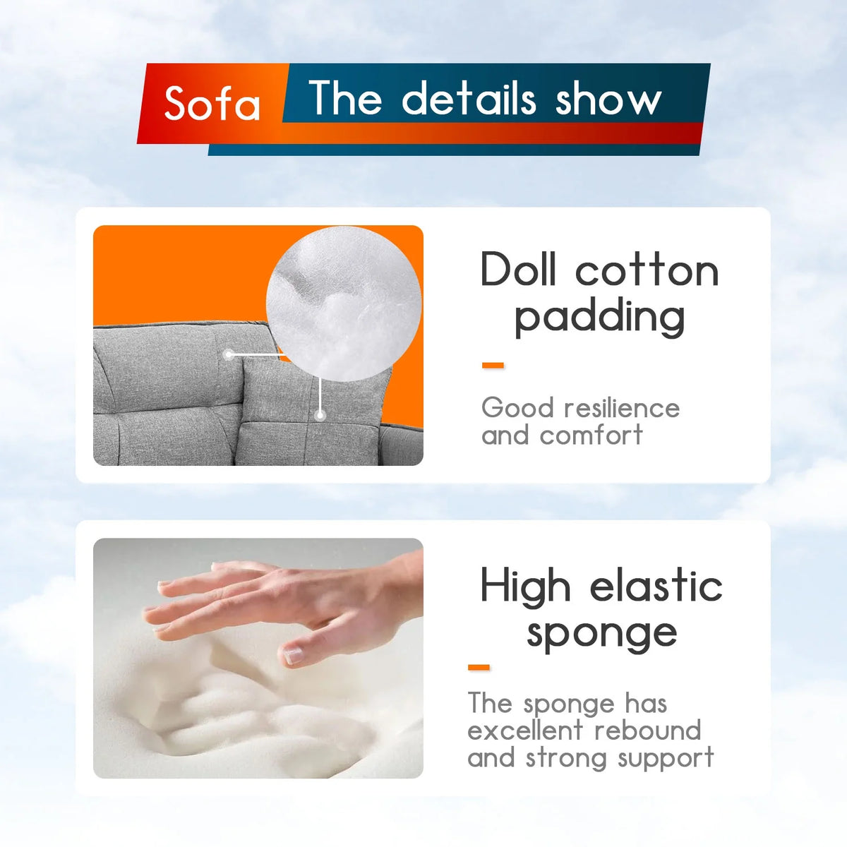 78" Memory Foam Convertible Futon Sofa T742