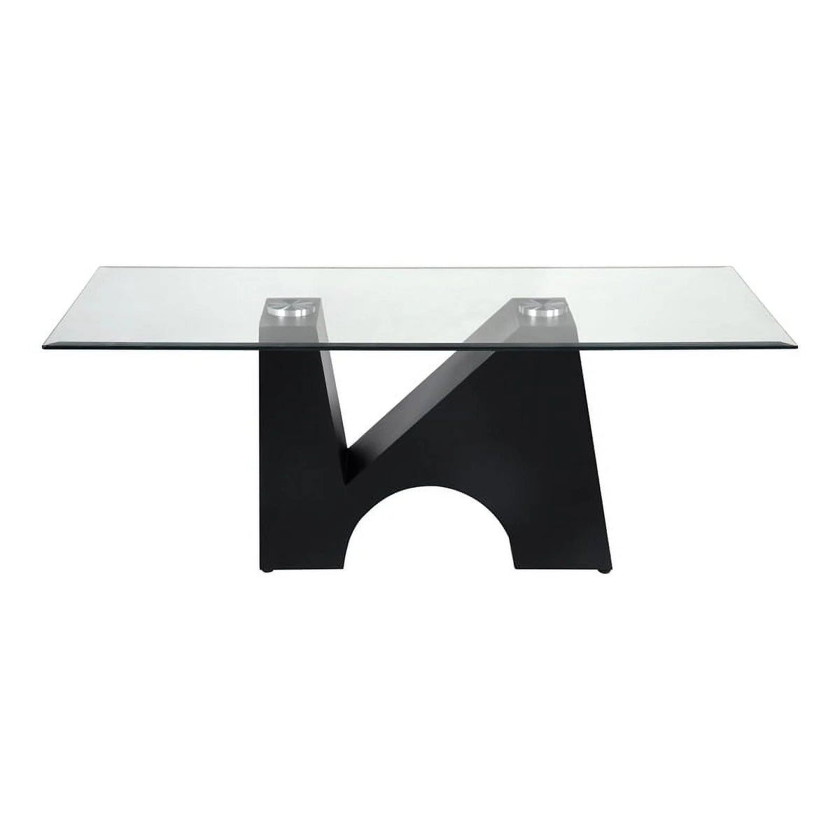 Metal and Glass Top 3-Piece Coffee Table Set in Black H410151