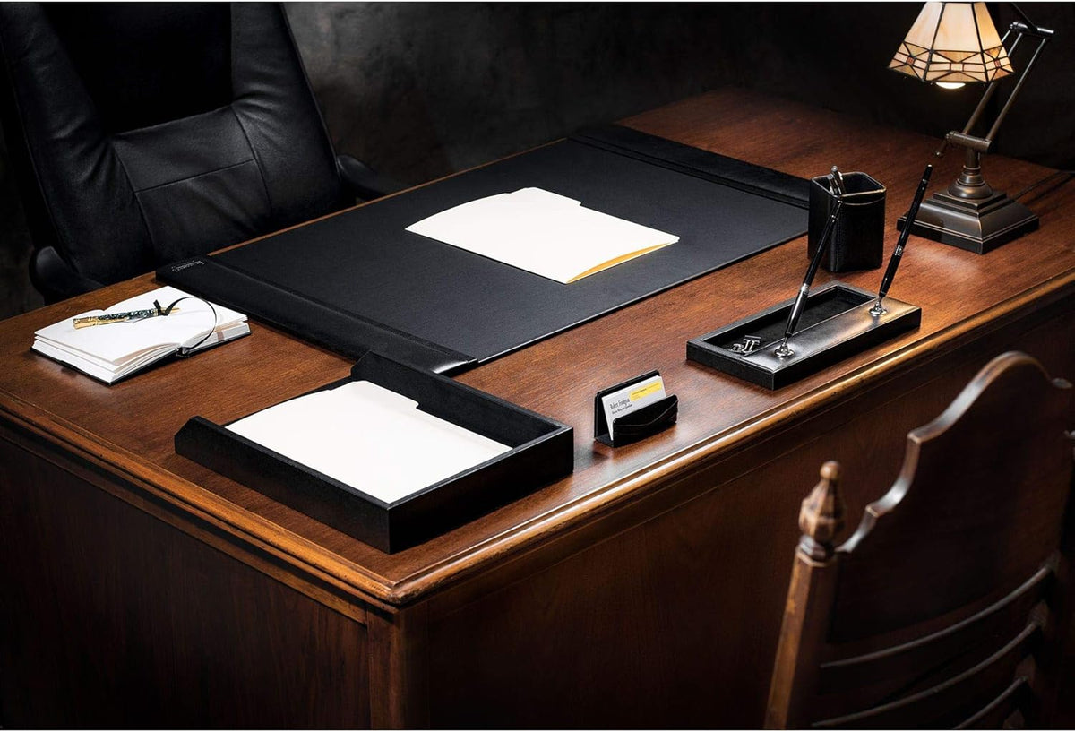 Black Leather Desk Pad W850652