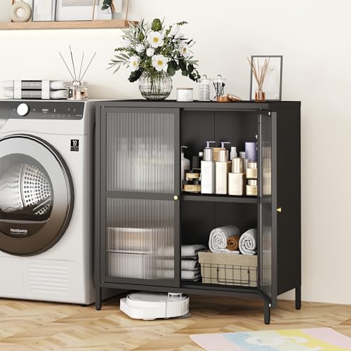 Black 2 Door Metal Storage Cabinet O7839