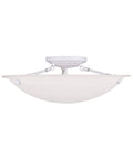 3-Light Ceiling Mount, White L346