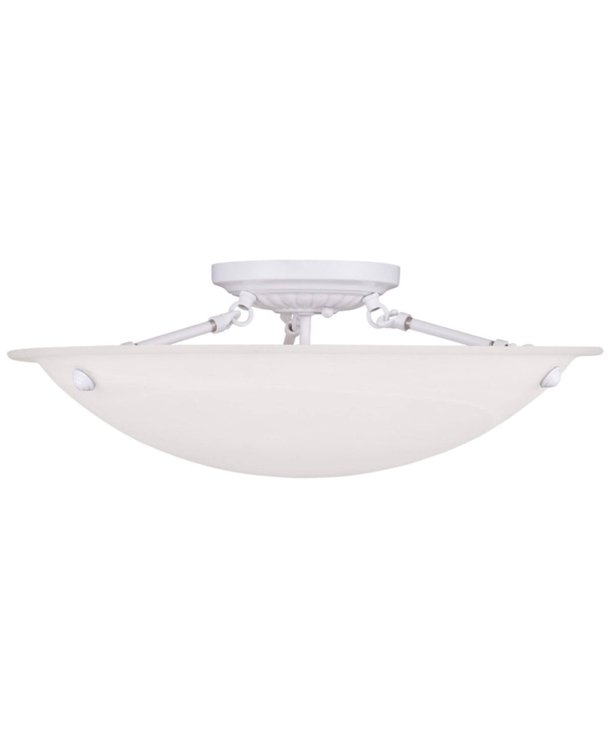 3-Light Ceiling Mount, White L346