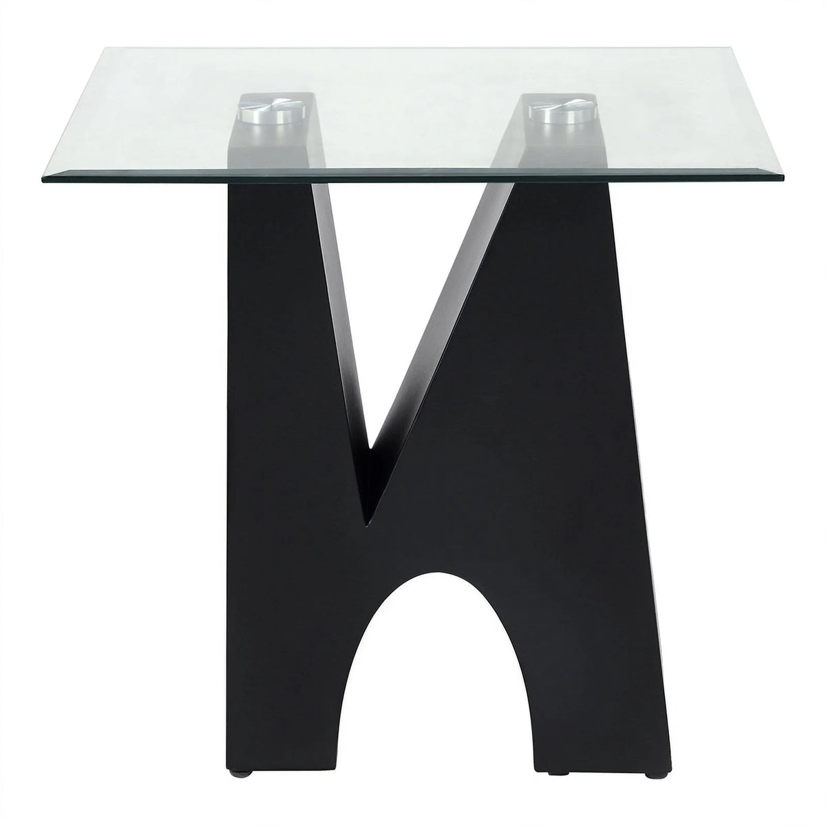 Metal and Glass Top 3-Piece Coffee Table Set in Black H410151