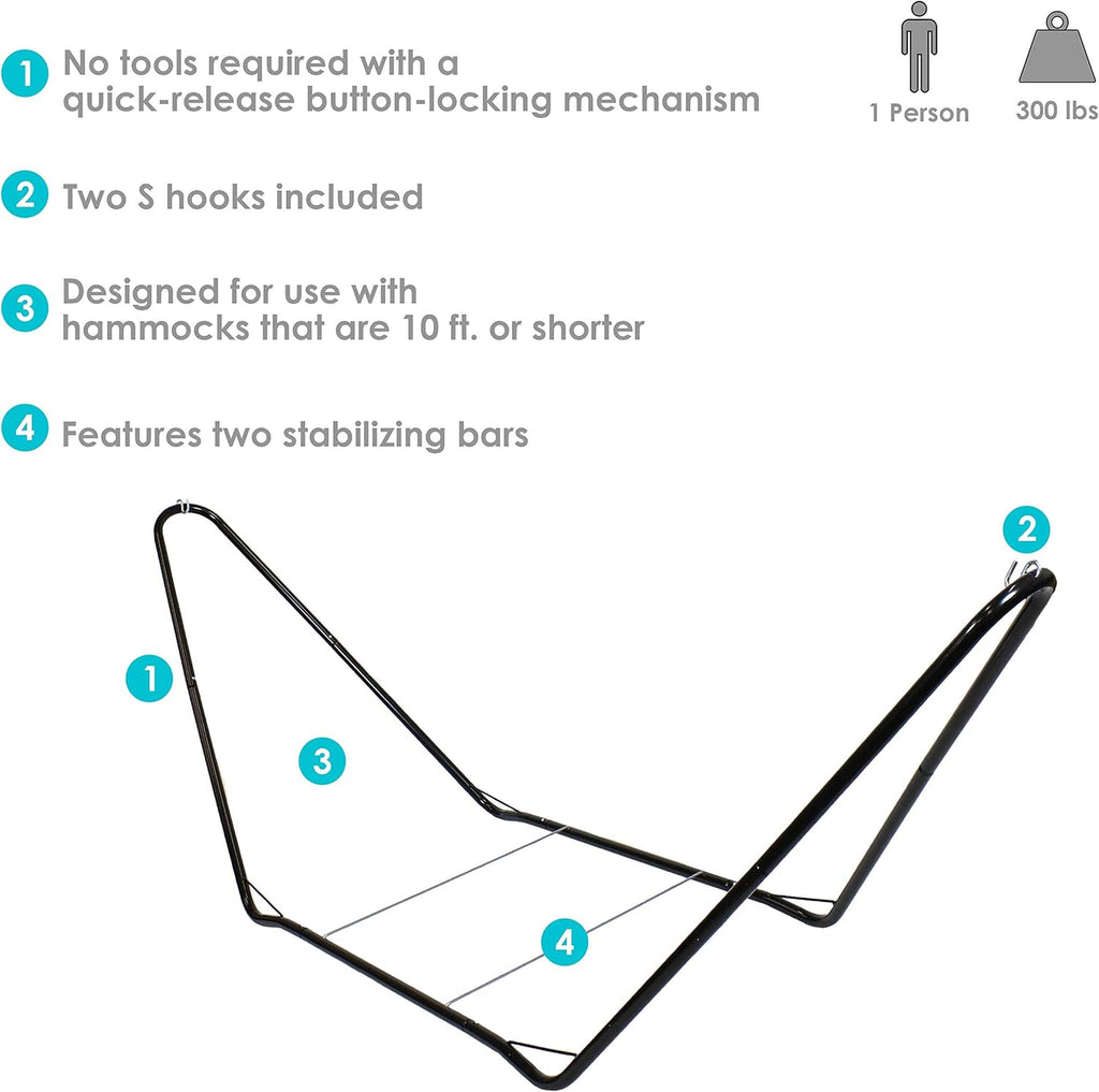 10 Foot Heavy-Duty Steel Hammock Stand M989