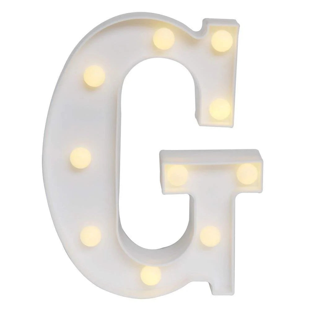 Light up Letter LED Alphabet Number Symbol Plastic Decoration D1623