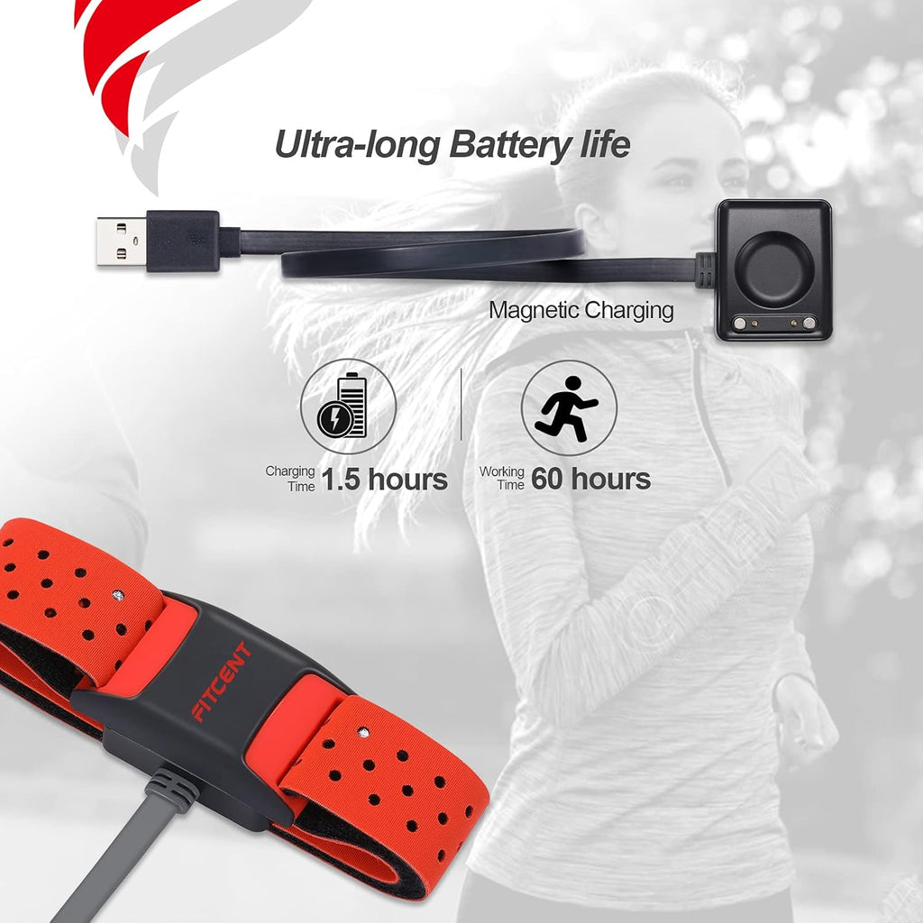 Heart Rate Monitor Armband, Bluetooth ANT+ Optical Sensor, Pack of 2 N4659