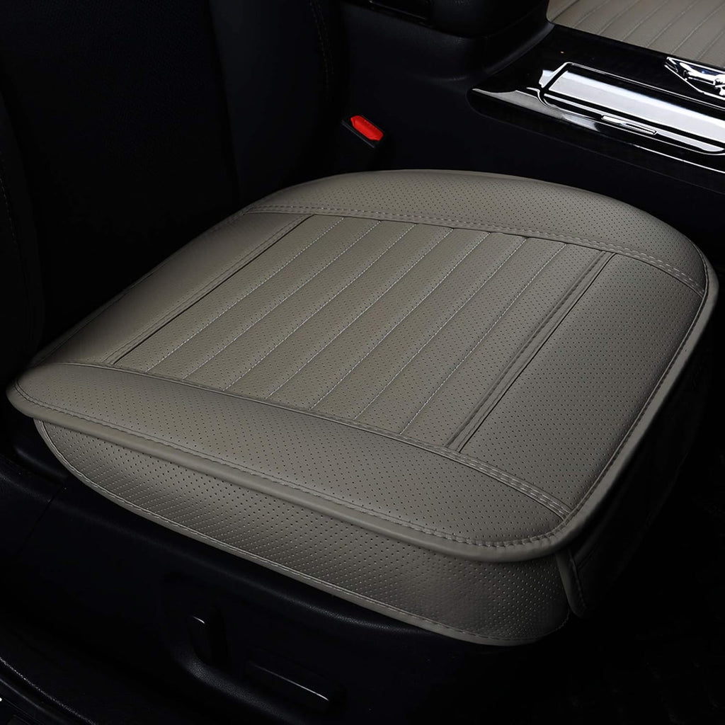 Beige-Tan PU Leather Car Seat Cover Bottom, 1pcs G77179