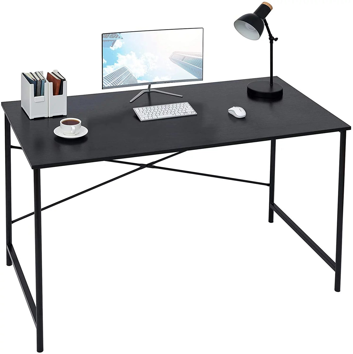 47 inch Black Computer Desk Metal Frame Q759931