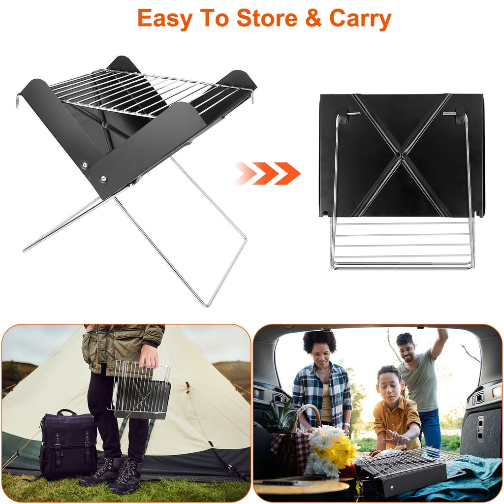 Foldable Mini Stainless Steel BBQ Grill D892321