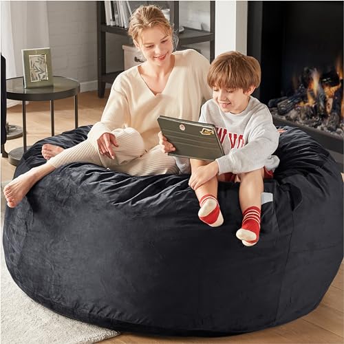 Charcoal Grey 4 FT Machine Washable Mink Bean Bag Chair T662