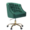 Green Velvet Swivel Office Chair G34985