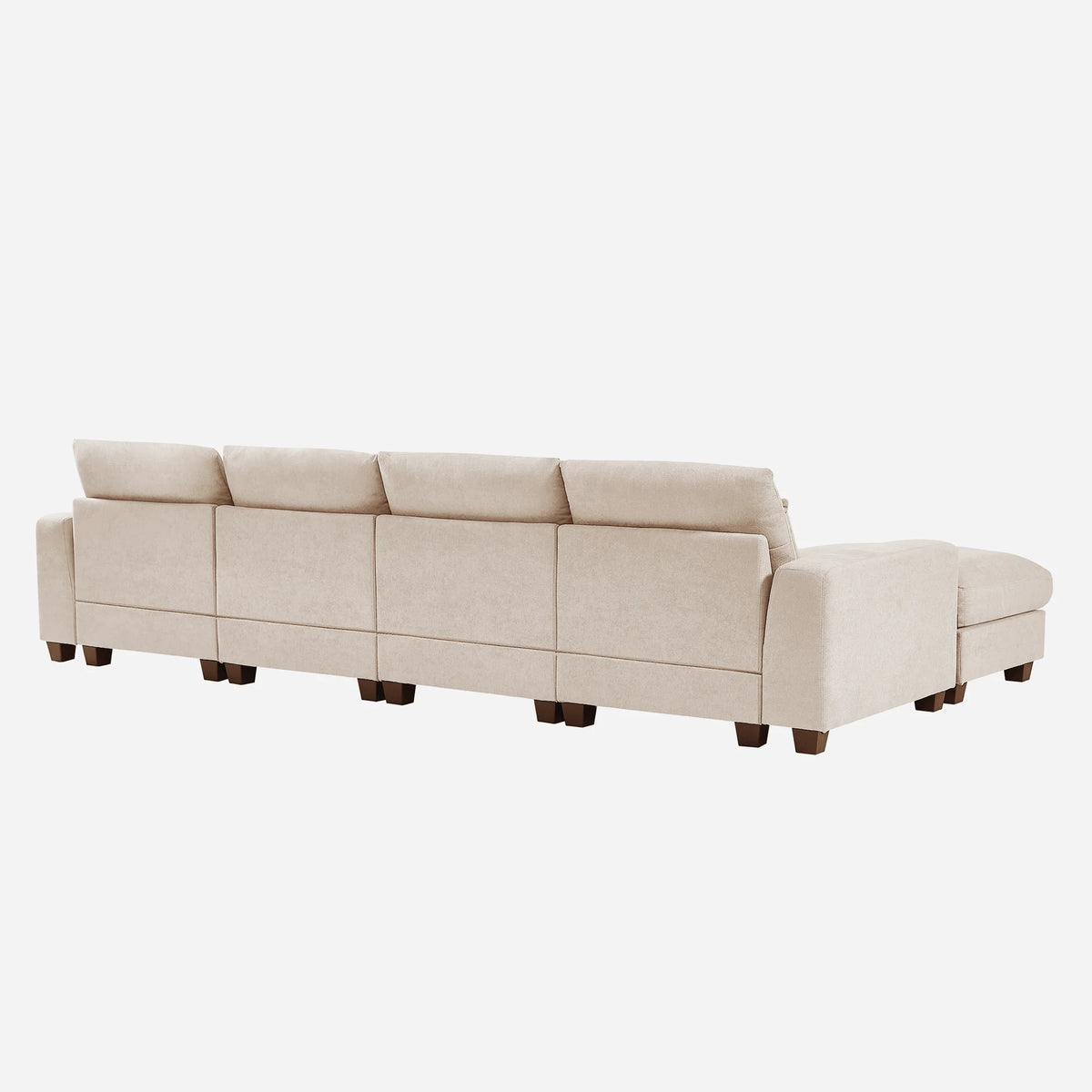 Modern L-Shape Feather Filled Sectional Sofa with Reversible Chaise Z59464