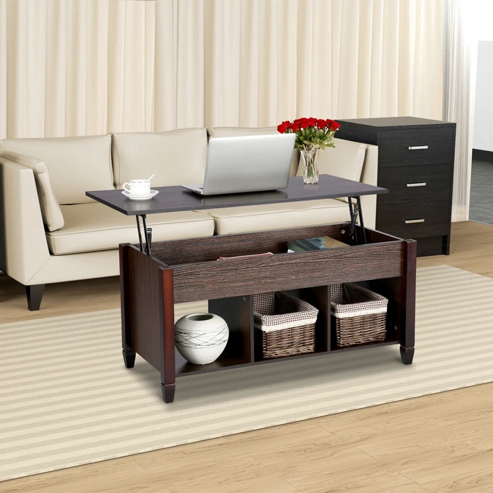 Modern Lift Top Coffee Table with 3 Storage Compartments C704905