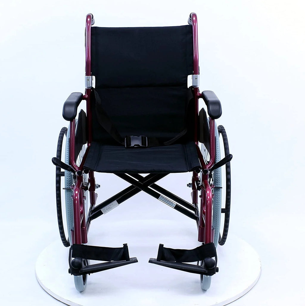 Lightweight Wheelchair 18 Seat Burgundy N135986