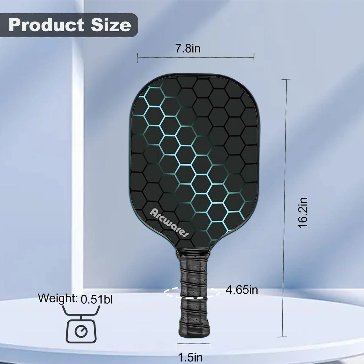 Pickleball Paddles Set of 2 with 4 Pickle Balls and Bag C166