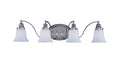4-Light Magnolia Sconce, Polished Brass T200
