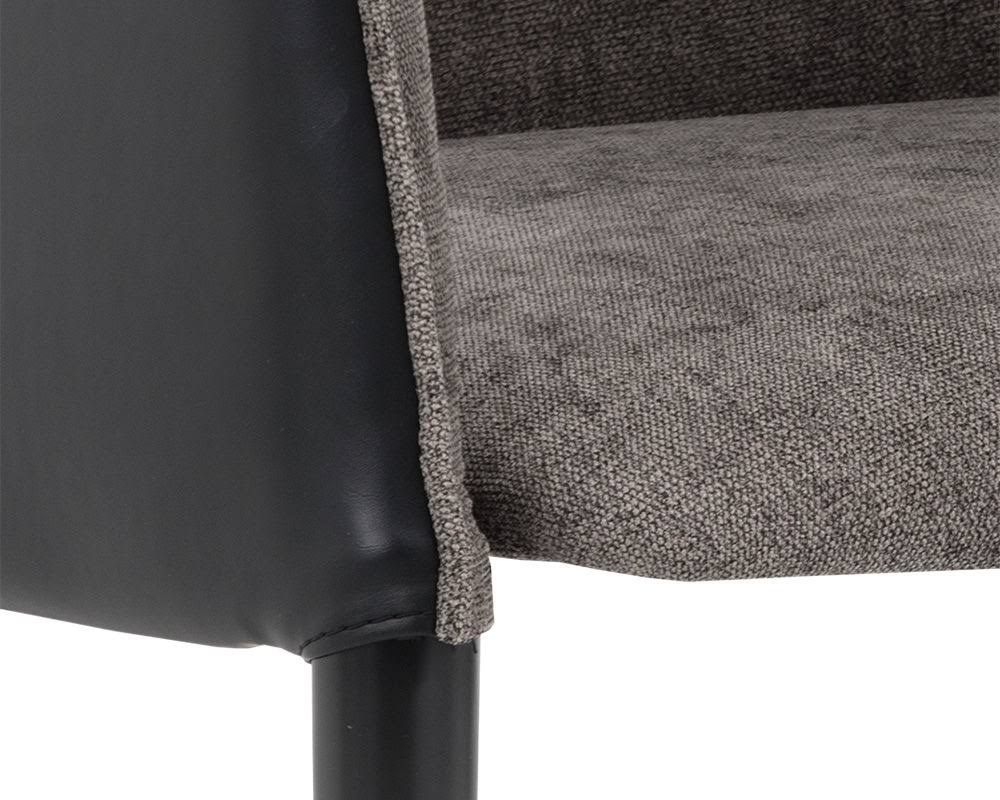 Sparrow Grey / Napa Black Dining Armchair A37009